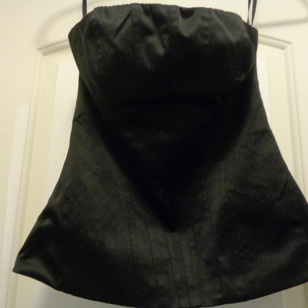 JAZZ AESTHETIC STEAMPUNK BLACK SATIN CORSET XS